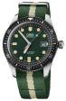 Oris Divers Sixty-Five Automatic Stainless Steel Green Dial Green Beige Textile Strap Date Mens Watch 733 7720 4057-07 5 21 24FC Hot on Sale