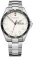 Victorinox Swiss Army FieldForce Stainless Steel Mens Watch White Dial Day Date 241850 on Sale