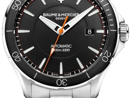 Baume & Mercier Clifton Club Automatic Steel Black Dial Date Mens Watch M0A10340 Online Sale