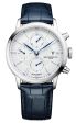 Baume & Mercier Classima Automatic Chronograph Stainless Steel Blue Leather Strap Silver Dial Date Mens Watch M0A10330 Supply