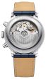 Baume & Mercier Classima Automatic Chronograph Stainless Steel Blue Leather Strap Silver Dial Date Mens Watch M0A10330 Supply