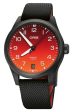 Limited Edition Oris ProPilot Coulson Automatic Carbon Fiber Titanium Red Dial Black Textile Strap Date Mens Watch 400 7784 8786-Set Discount