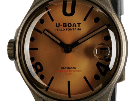 U-Boat Darkmoon Bronze PVD Bronze Dial Black Rubber Strap Quartz Mens Watch 9547 Online Hot Sale