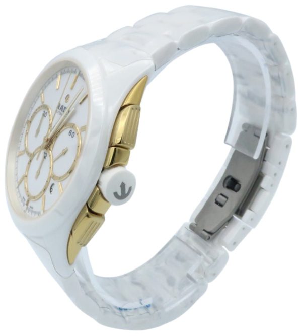 Rado HyperChrome White Ceramic Automatic Chronograph Date Mens Watch R32037012 Sale