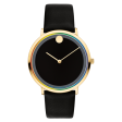 MOVADO - MODERN 47 - BLACK MUSEUM WITH FLAT DOT Online