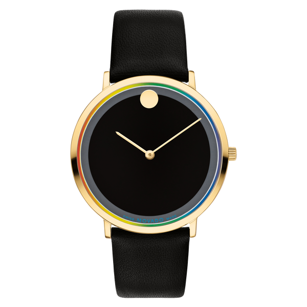 MOVADO - MODERN 47 - BLACK MUSEUM WITH FLAT DOT Online