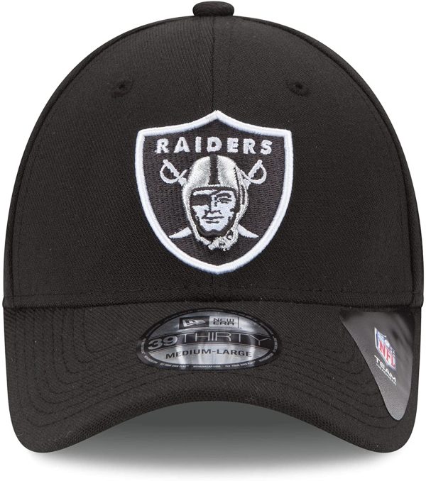 New Era NFL Las Vegas Raiders Team Classic 39THIRTY Stretch Fit Cap, Black, Medium-Large 11033107 Supply