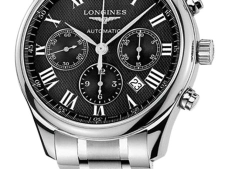 Longines Master Collection Automatic Chronograph Stainless Steel Black Dial Date Mens Watch L2.759.4.51.6 Online Hot Sale