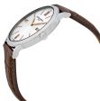 Baume & Mercier Classima Silver-Tone Dial Brown Leather Strap Date Quartz Mens Watch M0A10415 Cheap