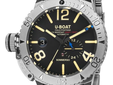 U-Boat Sommerso Automatic Stainless Steel Black Dial Date Divers Mens Watch 9007 A MT Online