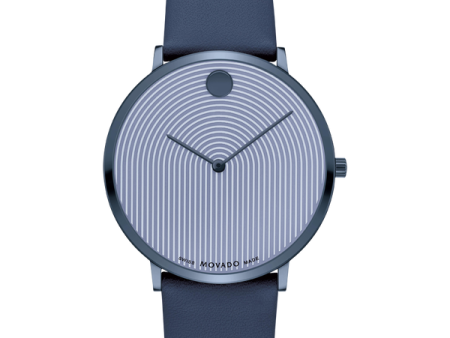 MOVADO - MODERN 47 - BLUE MUSEUM WITH FLAT DOT For Cheap