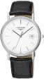 Longines Presence Stainless Steel White Dial Black Leather Strap Date Quartz Unisex Watch L4.720.4.12.2 For Sale