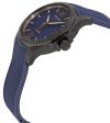 Longines Conquest V.H.P. Black PVD Blue Rubber Strap Blue Dial Perpetual Calendar Date Quartz Mens Watch L3.716.2.96.9 Fashion