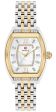 Michele Releve Two-Tone Steel Mother-of-Pearl Dial Diamonds Quartz Womens Watch MWW19B000004 Fashion