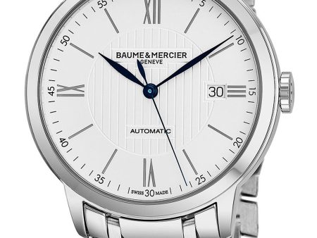 Baume & Mercier Classima Stainless Steel Automatic Silver Dial Date Mens Watch M0A10215 Online