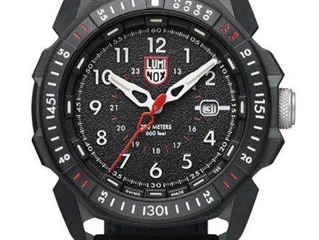 Luminox Ice-Sar Arctic CARBONOX Black Rubber & Textile Strap Black Dial Date Divers Quartz Mens Watch XL.1001 For Discount