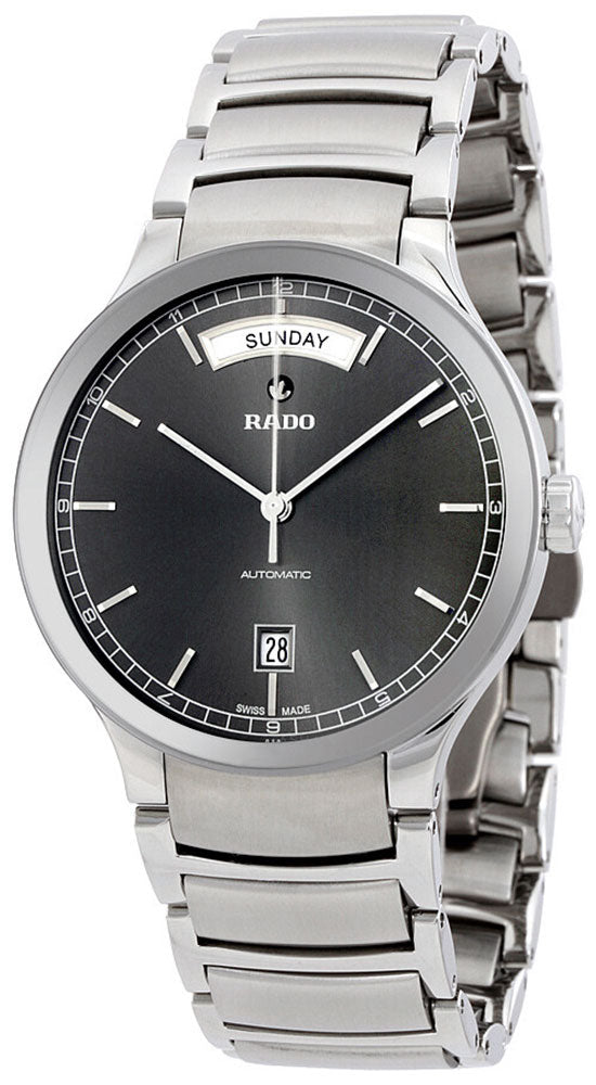 Rado Centrix Automatic Day-Date Gray Dial Stainless Steel Mens Watch R30156103 Online now