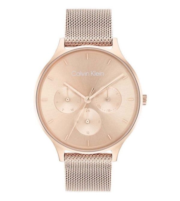 CALVIN KLEIN MULTIFUNCTION ROSE GOLD PLATED DAY 25200102 Online