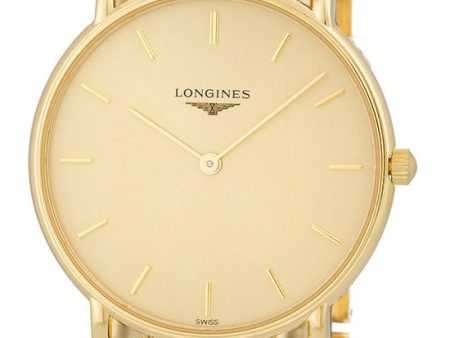 Longines Presence 18k gold Mens Watch Quartz L4.802.6.32.6 Supply