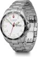 Victorinox Swiss Army FieldForce Stainless Steel Mens Watch White Dial Day Date 241850 on Sale