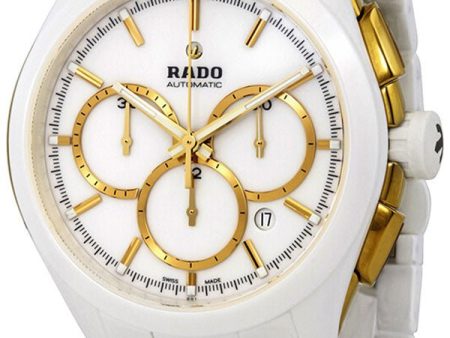 Rado HyperChrome White Ceramic Automatic Chronograph Date Mens Watch R32037012 Sale