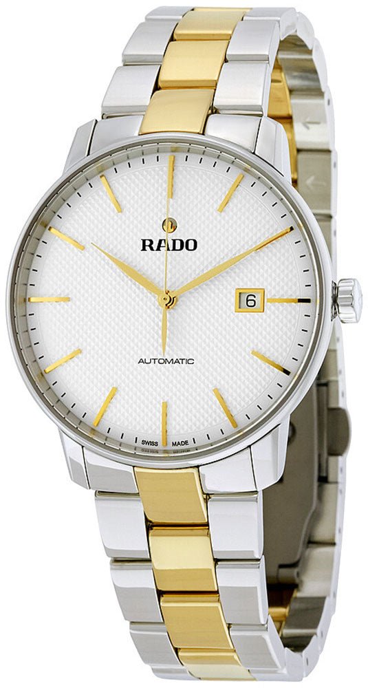 Rado Coupole White Dial Date Two Tone Stainless Steel Ceramos Automatic Mens Watch R22876032 Cheap