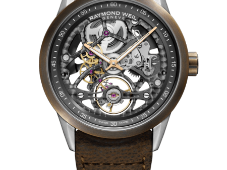 Raymond Weil Freelancer Calibre RW1212 Skeleton Men s Automatic Grey Dial Brown Leather  2785-SBC-60000 Discount