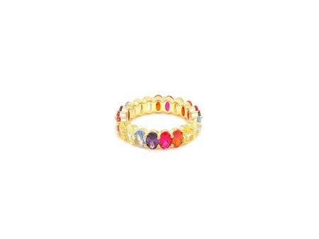 Ovale Multi Ring in Yellow Gold Plating RRORB-YG For Cheap