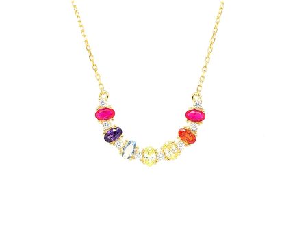 Ovale Multi Mezzaluna Necklace in Yellow Gold RNOHRB-YG Online