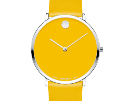 MOVADO - MODERN 47 - YELLOW MUSEUM WITH FLAT DOT Cheap