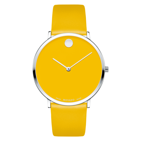 MOVADO - MODERN 47 - YELLOW MUSEUM WITH FLAT DOT Cheap