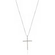 Cross Necklace in Gold and Zircons - 766769 For Discount