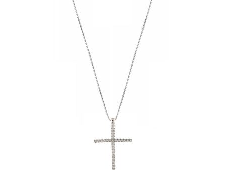 Cross Necklace in Gold and Zircons - 766769 For Discount