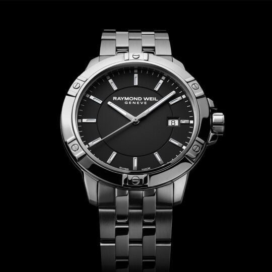 Raymond Weil Tango Men s Quartz Black Dial Bracelet 8160-ST-20041 For Sale