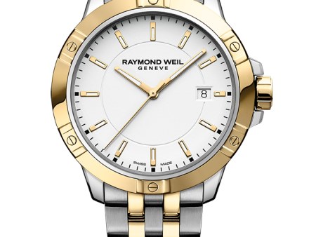 Raymond Weil Tango Men s Quartz White Dial Two-Tone Bracelet 8160-STP-30041 For Sale