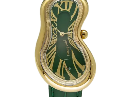 Exaequo Melting Watch SS PVD Gold, Green Dial Online