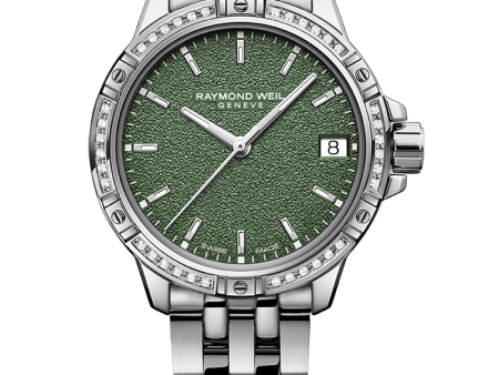 Raymond Weil Tango Men s Quartz Diamond Green Frosted Dial Bracelet 5960-STS-52061 on Sale