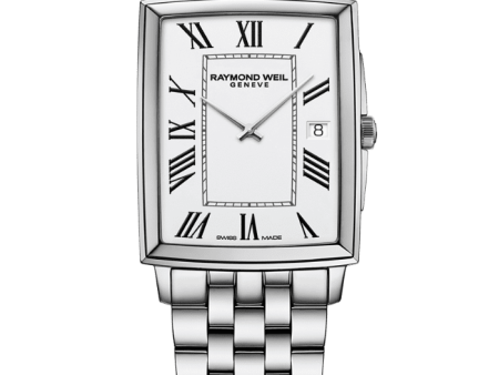 Raymond Weil Toccata Men s Classic Rectangular Stainless Steel  White Dial Stainless Steel Bracelet  5425-ST-00300 Online Hot Sale