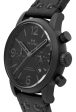 TW Steel Maverick Chronograph Black PVD Black Leather Black Dial Date Quartz Mens Watch MS114 Discount