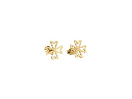 18Kt Maltese Cross Earrings Ref :WXXE5247-DC For Discount