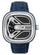 SEVENFRIDAY M-Series Urban Explorer Automatic Stainless Steel Blue Denim Strap Mens Watch M1B 01 Online