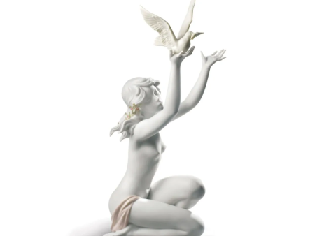 Peace Offering Woman Figurine. White REF: 1008799 on Sale