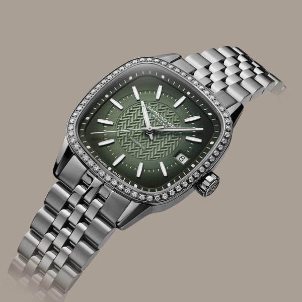 Raymond Weil Freelancer Ladies Automatic Green Dial Bracelet 2490-STS-52051 Discount