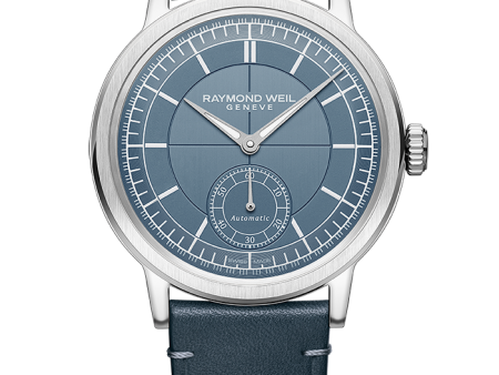 Raymond Weil Millesime Men s Automatic Denim Blue Dial Leather Strap 2930-STC-50011 Hot on Sale