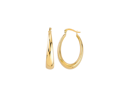 18Kt Medium-Sized Hoop Earrings  Ref :XNSE8782 For Sale