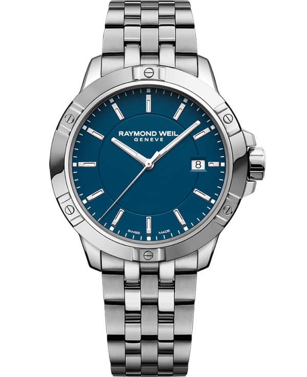 Raymond Weil Tango Men s Quartz Blue Dial Bracelet 8160-ST-50041 For Sale