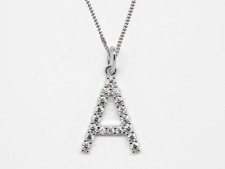 Silver 925 Initial Necklace - A Fashion