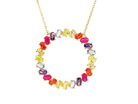 Ovale Multi Sole Necklace in Yellow Gold Plating RNOFRB-YG Cheap