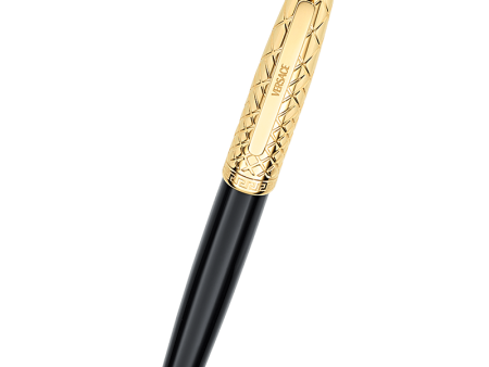 Versace Roller pen - Gold plated & black resin Supply