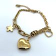 Gold Plated Twisted Charm Bracelet Ref: BR249401G on Sale